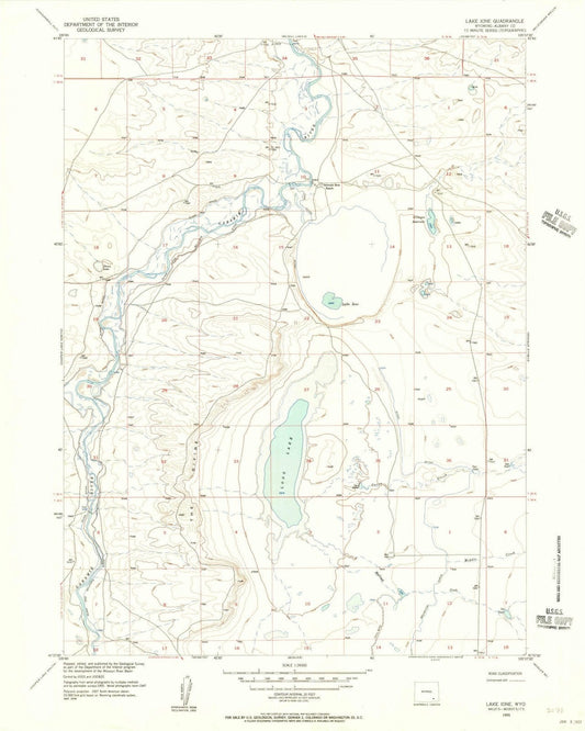 1955 Lake Ione, WY - Wyoming - USGS Topographic Map