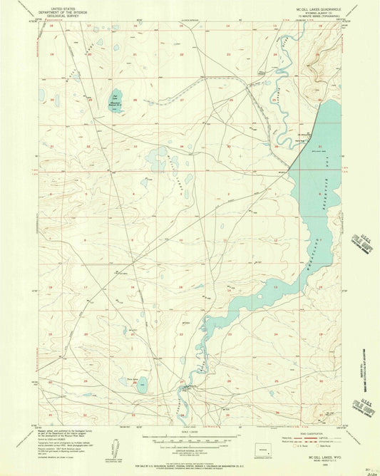 1955 Mc Gill Lakes, WY - Wyoming - USGS Topographic Map