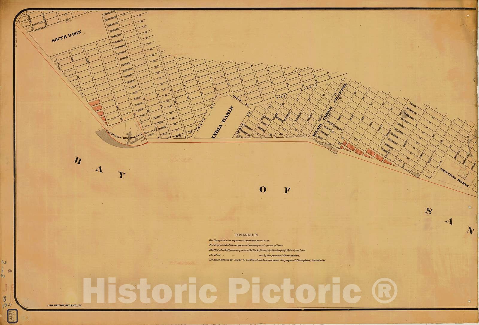 Historic Nautical Map - Bay Of San Francisco 2-2, 1877 NOAA City Plan - California (CA) - Vintage Wall Art, v2