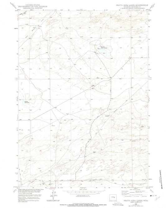 1949 Pratts Soda Lakes, WY - Wyoming - USGS Topographic Map