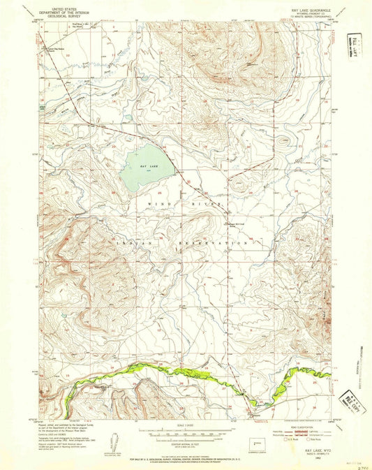 1952 Ray Lake, WY - Wyoming - USGS Topographic Map