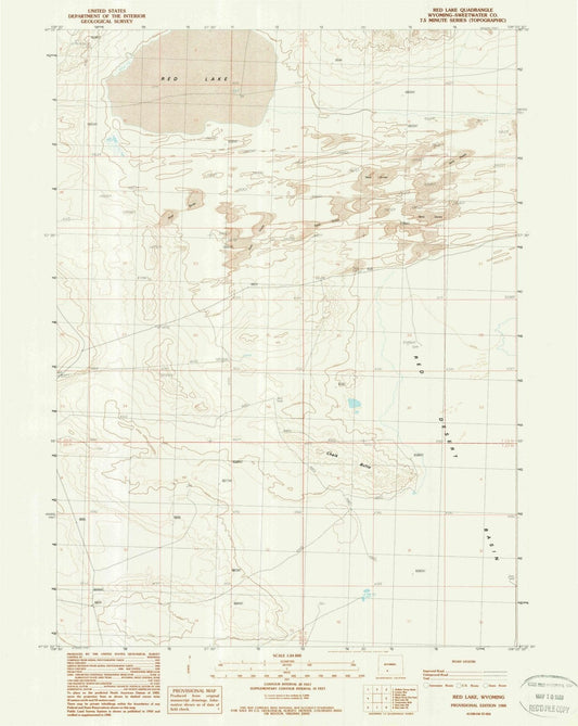 1988 Red Lake, WY - Wyoming - USGS Topographic Map v4