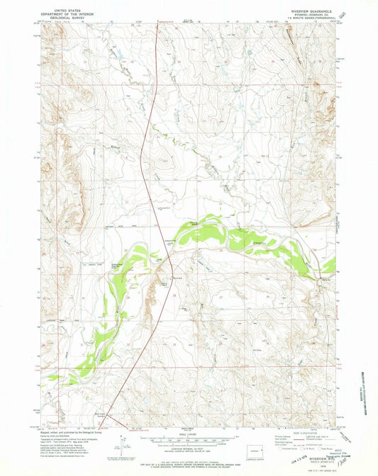 1978 Riverview, WY - Wyoming - USGS Topographic Map