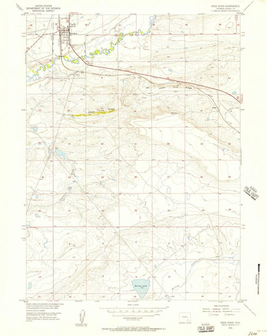 1955 Rock River, WY - Wyoming - USGS Topographic Map