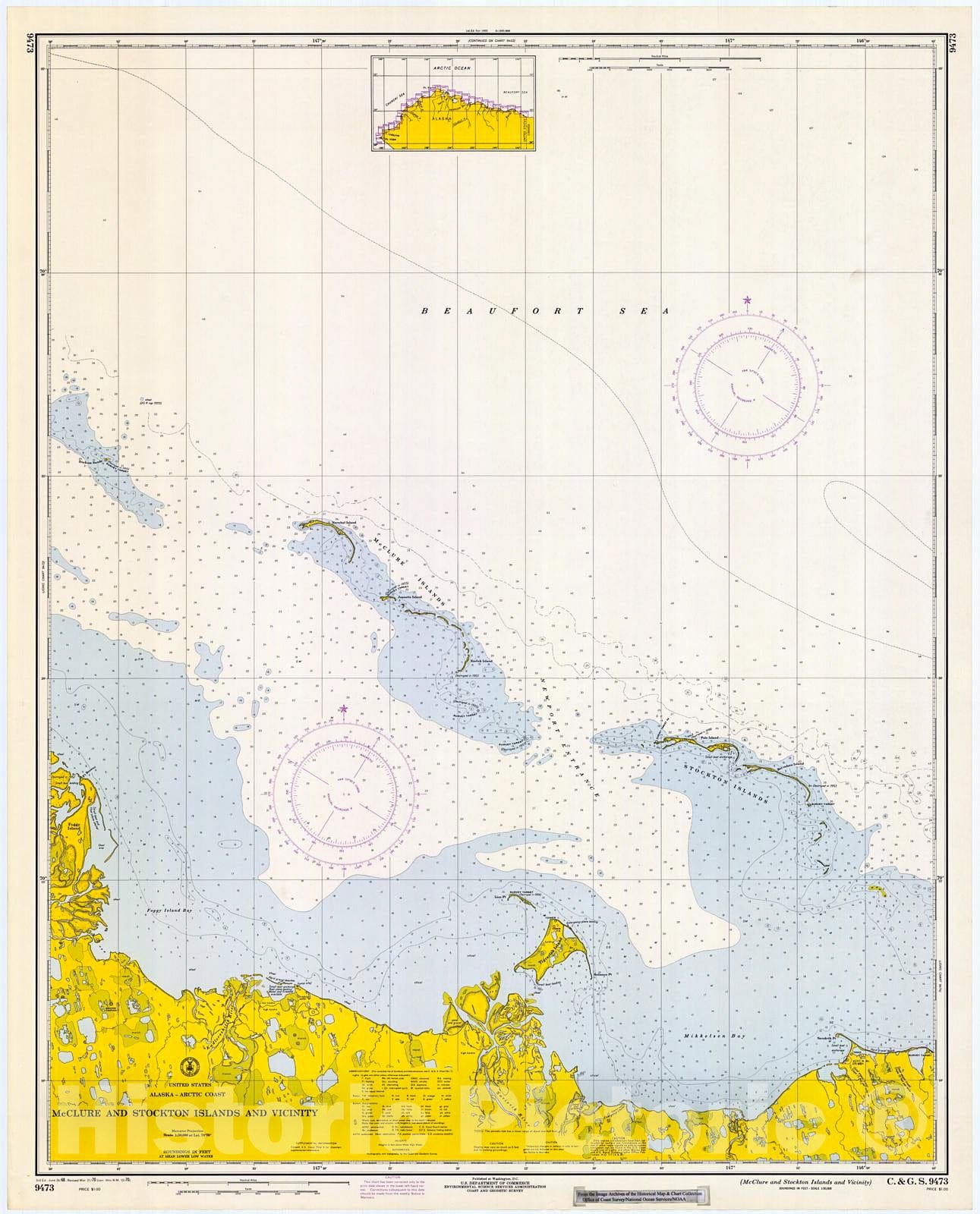 Historic Nautical Map - Mcclure And Stockton Islands And Vicinity, 1970 NOAA Chart - Alaska (AK) - Vintage Wall Art