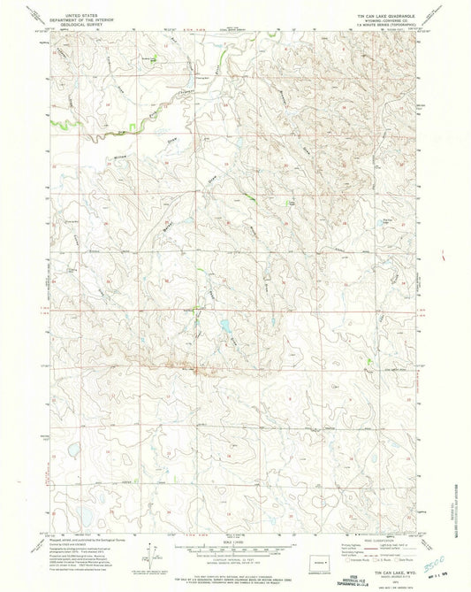 1971 Tin Can Lake, WY - Wyoming - USGS Topographic Map