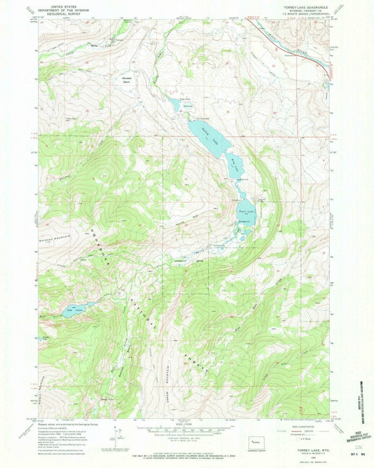 1968 Torrey Lake, WY - Wyoming - USGS Topographic Map