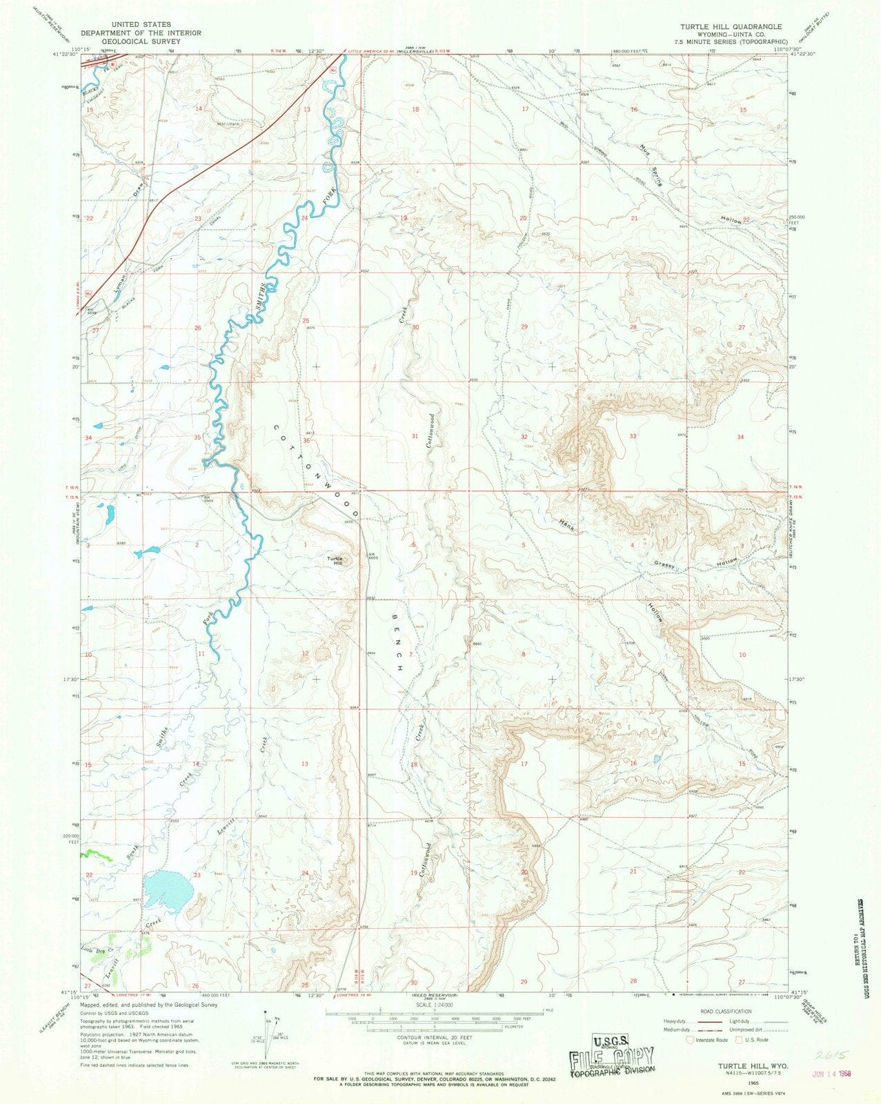 1965 Turtle Hill, WY - Wyoming - USGS Topographic Map
