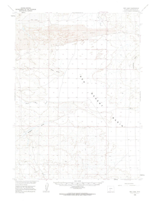 1960 Red Lake, WY - Wyoming - USGS Topographic Map
