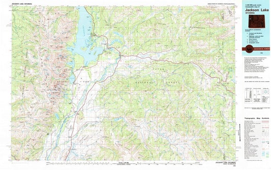 1981 Jackson Lake, WY - Wyoming - USGS Topographic Map