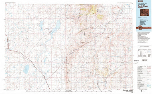 1982 Rock River, WY - Wyoming - USGS Topographic Map