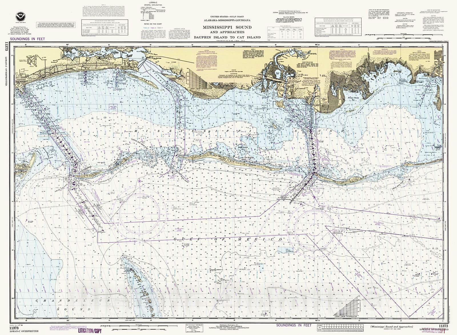 Historic Nautical Map - Mississippi Sound And Approaches, 1991 NOAA Chart - Mississippi, Louisiana, Alabama (MS, LA, AL) - Vintage Wall Art