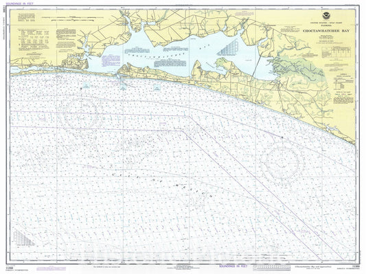 Historic Nautical Map - Choctawhatchee Bay And Approaches, 1979 NOAA Chart - Florida (FL) - Vintage Wall Art
