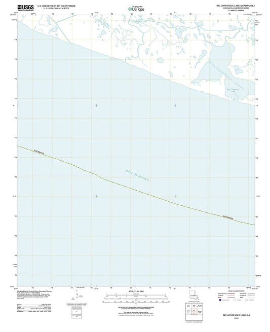 2012 Big Constance Lake, LA - Louisiana - USGS Topographic Map
