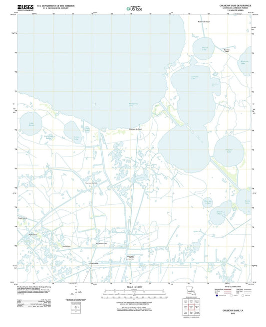 2012 Collicon Lake, LA - Louisiana - USGS Topographic Map