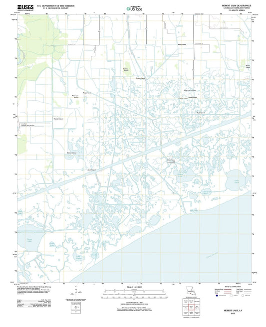 2012 Hebert Lake, LA - Louisiana - USGS Topographic Map