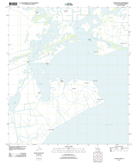 2012 Latania Lake, LA - Louisiana - USGS Topographic Map
