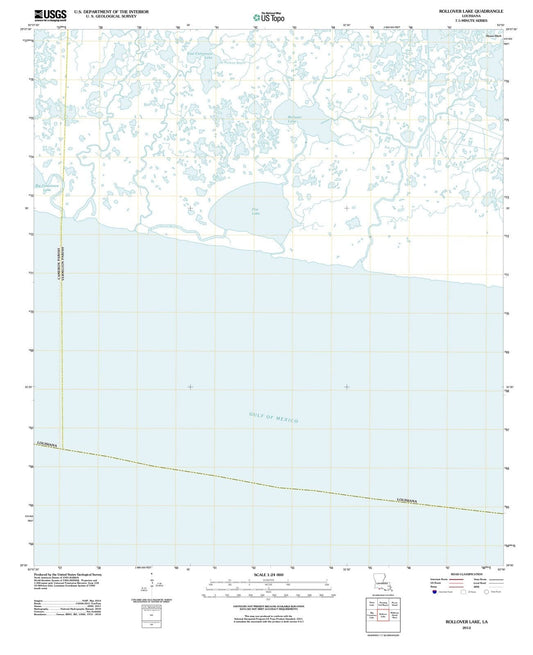 2012 Rollover Lake, LA - Louisiana - USGS Topographic Map