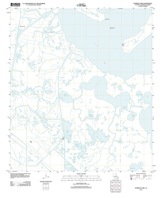 2012 Fearman Lake, LA - Louisiana - USGS Topographic Map