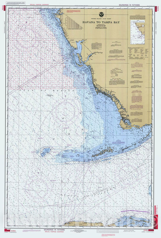 Historic Nautical Map - Havana To Tampa Bay, 2001 NOAA Chart - Florida (FL) - Vintage Wall Art