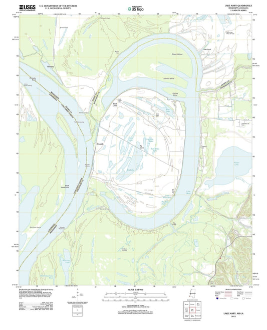 2012 Lake Mary, MS - Mississippi - USGS Topographic Map