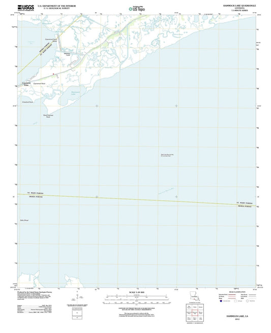 2012 Hammock Lake, LA - Louisiana - USGS Topographic Map