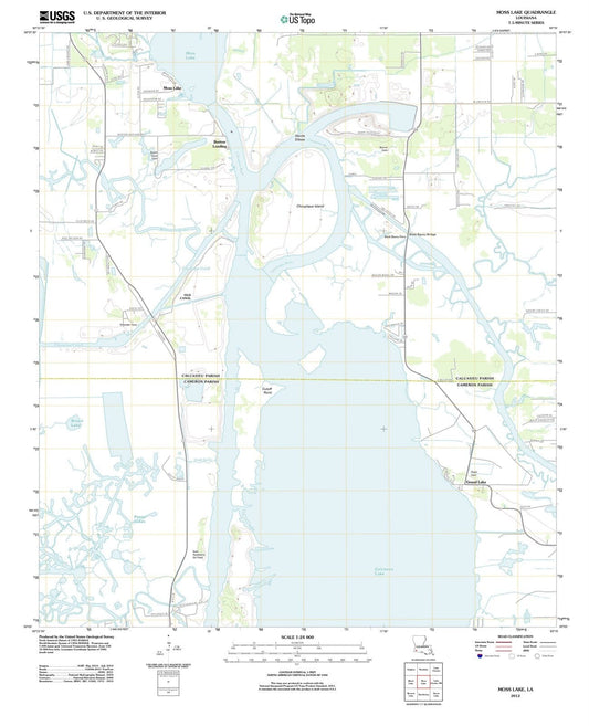 2012 Moss Lake, LA - Louisiana - USGS Topographic Map