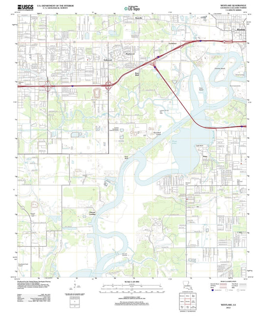 2012 Westlake, LA - Louisiana - USGS Topographic Map
