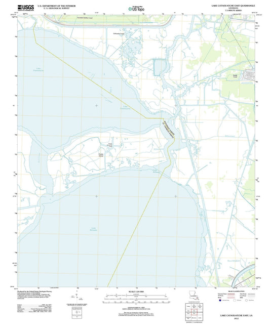 2012 Lake Cataouatche East, LA - Louisiana - USGS Topographic Map