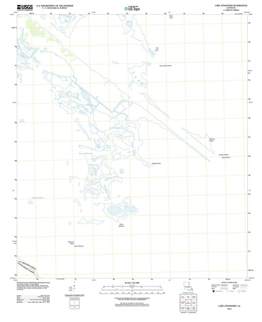 2012 Lake Athanasio, LA - Louisiana - USGS Topographic Map