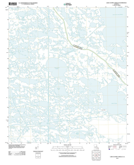 2012 Lake Cuatro Caballo, LA - Louisiana - USGS Topographic Map