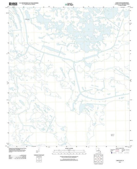 2012 Lake Eloi, LA - Louisiana - USGS Topographic Map