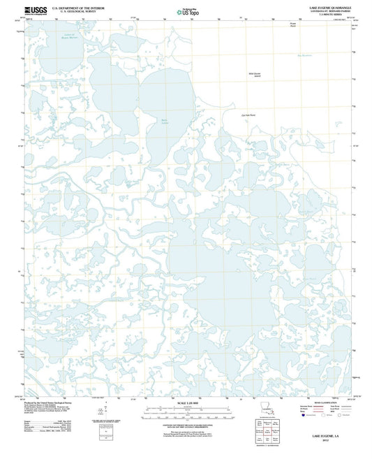 2012 Lake Eugenie, LA - Louisiana - USGS Topographic Map