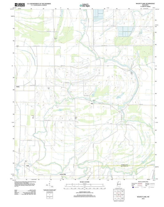 2012 Walnut Lake, MS - Mississippi - USGS Topographic Map