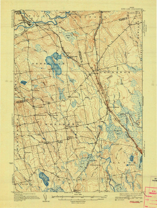 1933 Boyd Lake, ME - Maine - USGS Topographic Map
