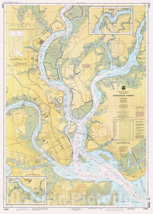 Test Historic Nautical Map - 1996 NOAA Chart - South Carolina (SC) - Vintage Wall Art
