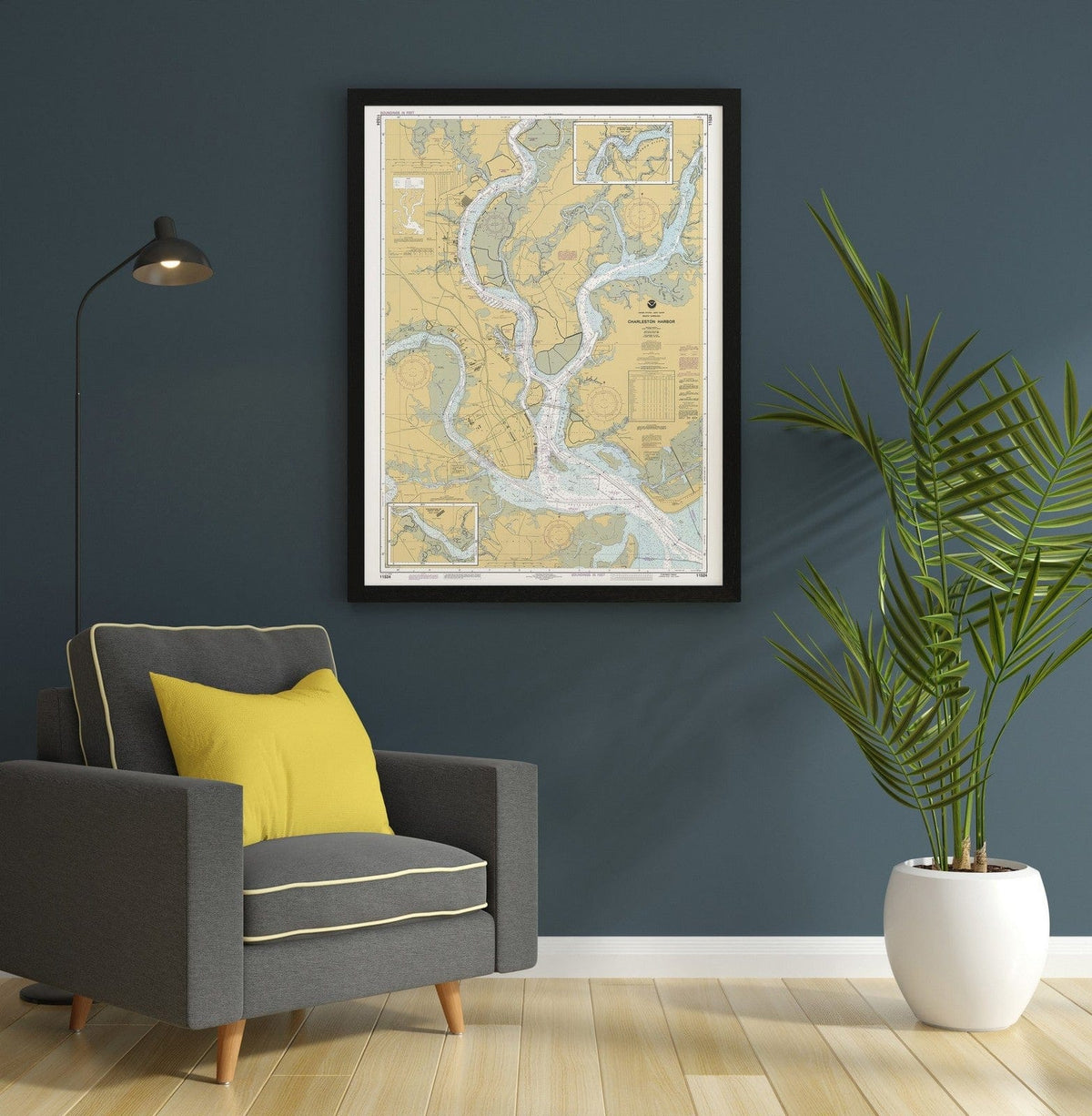 Charleston Harbor, 1996 - Nautical Chart Print