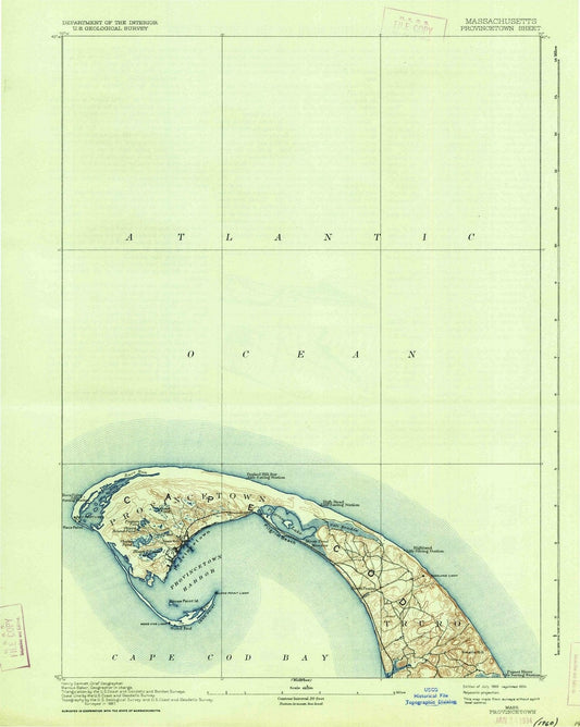 1889 Provincetown, MA - Massachusetts - USGS Topographic Map