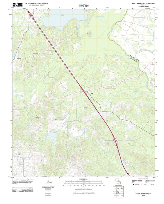 2012 Bayou Pierre Lake, LA - Louisiana - USGS Topographic Map