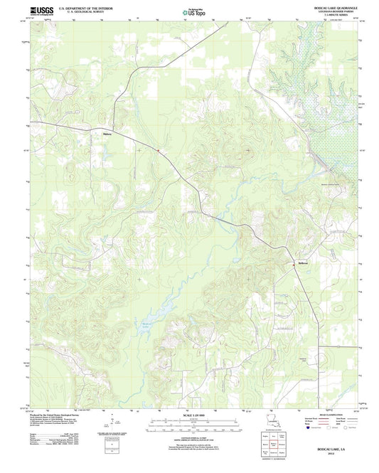 2012 Bodcau Lake, LA - Louisiana - USGS Topographic Map