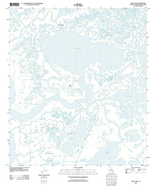 2012 Lost Lake, LA - Louisiana - USGS Topographic Map