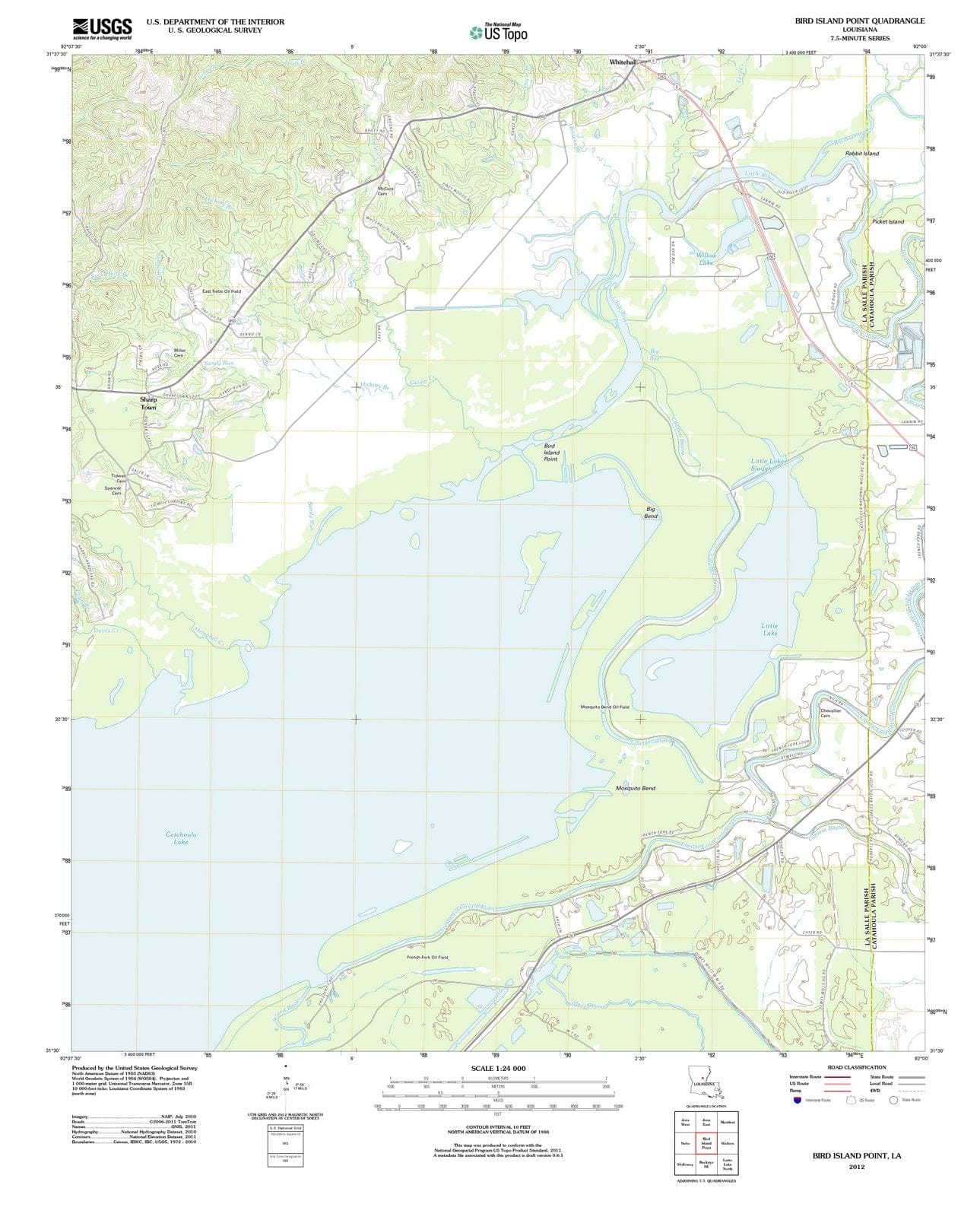 2012 Bird Island Point, LA - Louisiana - USGS Topographic Map