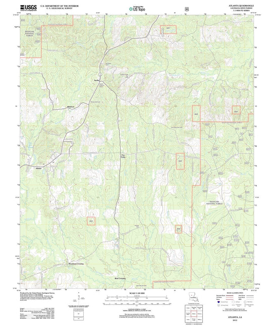 2012 Atlanta, LA - Louisiana - USGS Topographic Map