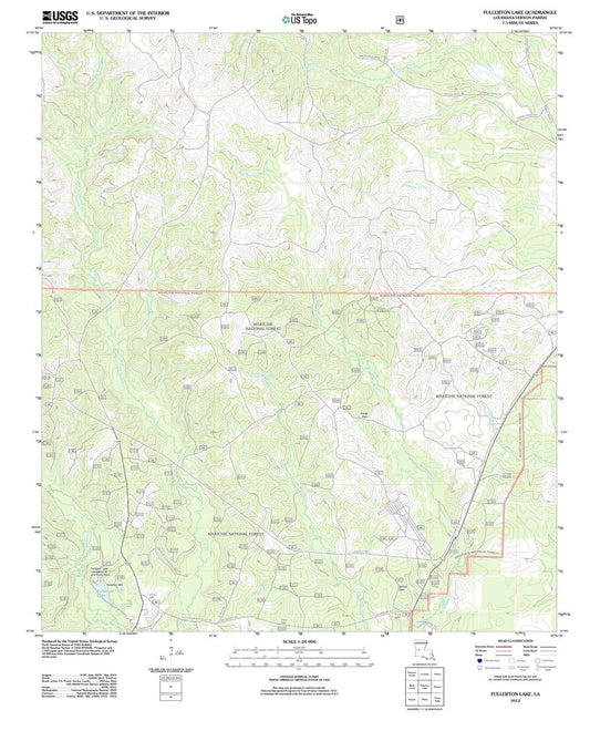 2012 Fullerton Lake, LA - Louisiana - USGS Topographic Map