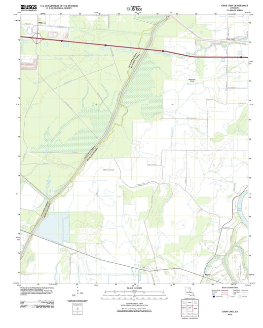 2012 Crew Lake, LA - Louisiana - USGS Topographic Map