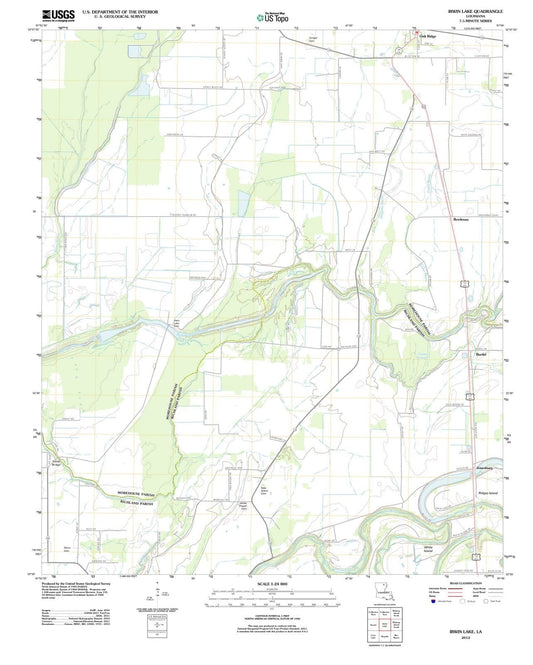 2012 Irwin Lake, LA - Louisiana - USGS Topographic Map