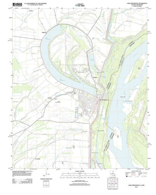 2012 Lake Providence, LA - Louisiana - USGS Topographic Map