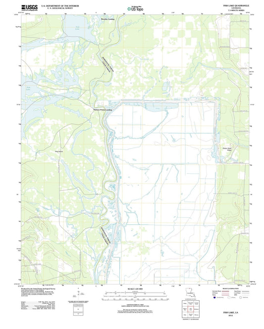 2012 Fish Lake, LA - Louisiana - USGS Topographic Map