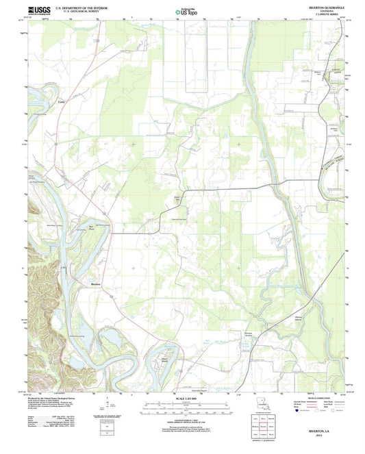 2012 Riverton, LA - Louisiana - USGS Topographic Map