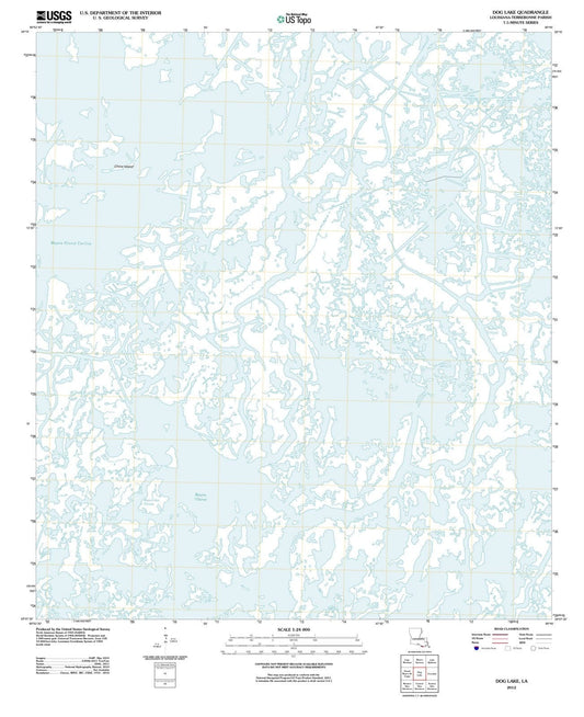 2012 Dog Lake, LA - Louisiana - USGS Topographic Map